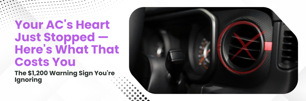 Car air conditioning repair service in Karratha workshop with mechanic inspecting AC system